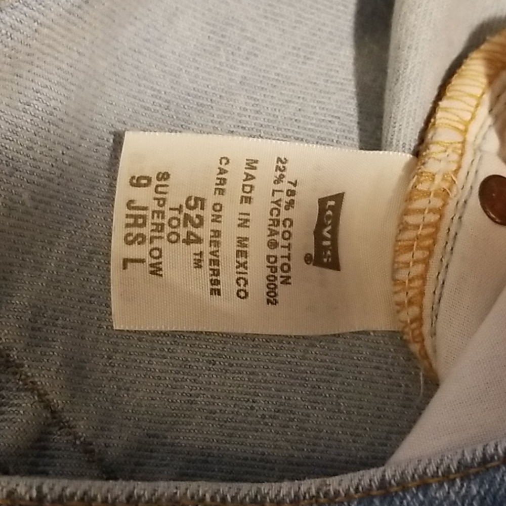 Y2K Levi Too Superlow Stretch bell bottom flare jeans light blue 9 - Picture 15 of 15